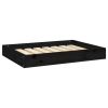 Minimalist Solid Pine Raised Dog Bed - 28 x 21 Inch, Black