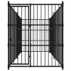 Black Steel Dog Kennel 118 x 59 x 73 Inch