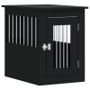 Contemporary Black Dog Crate End Table - 17.7 x 24 Inch