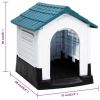 Blue Polypropylene Outdoor Dog House for Small Dogs