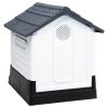 Gray Polypropylene Dog House 22 x 27 x 26 Inch