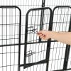 Foldable 16-Panel Steel Dog Playpen - 31.5 Inch Black