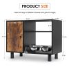 Direct Wicker Pet Feeder Cabinet with Pull-Out Bowls