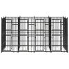 Powder-Coated Steel Dog Kennel 79.3 Sq Ft Pen