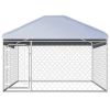 Galvanized Steel Dog Kennel with UV Roof 78 x 78 Inch