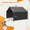 Waterproof Outdoor Dog Shade Shelter 4 x 4 x 3 Ft, Gray