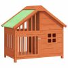 Solid Pine Dog Kennel 37.8 x 23.8 x 34 Inch, Brown