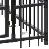 Powder-Coated Steel Dog Kennel 99 Sq Ft Heavy-Duty