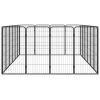 20-Panel Portable Dog Playpen 20 x 40 Inch, Black