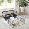 Small Animal Playpen with Wheels & Water Bottle - 35 Inch