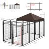 PawHut Outdoor Dog Kennel 9.3 x 4.6 Ft with Oxford Roof
