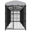 Steel Dog Kennel with Waterproof Roof 177 x 59 Inch