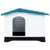 Polypropylene Dog House 35.6 x 26.8 x 26 Inch - Blue & White