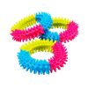 Tri-Color Rubber Spiky Ring Molar Dog Chew Toy