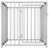 Silver Steel Mesh Dog Kennel 39 x 39 x 39 Inch