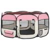 Octagonal Foldable Fabric Dog Playpen - Modern Design