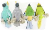 ALL4U Plush Parrot Squeaky Rope Chew Dog Toy