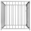 Silver Steel Mesh Dog Kennel 39 x 39 x 39 Inch