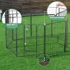 40 Inch 8-Panel Foldable Metal Dog Playpen & Pet Fence