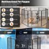 40 Inch 8-Panel Foldable Metal Dog Playpen & Pet Fence