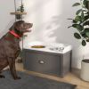 PawHut Elevated Dog Feeder with 21L Storage Drawer