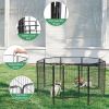 40 Inch 8-Panel Foldable Metal Dog Playpen & Pet Fence