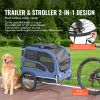 VEVOR Dog Bike Trailer & Stroller 2-in-1, Up to 100 lb