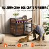VEVOR 41 Inch Dog Crate Furniture with Storage & 2 Doors