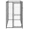 Steel Outdoor Dog Kennel with Mesh Walls for Large Breeds