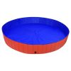 PawSplash Foldable Dog Pool 118 Inch - Red PVC