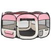 Octagonal Foldable Fabric Dog Playpen - Modern Design