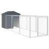 Anthracite Steel Dog House & Run 46 x 159 Inch