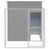 Light Gray Steel Dog House & Run 65 x 99 Inch