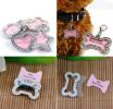 Star Shape Rhinestone Pet ID Tags 3-Pack, Writable