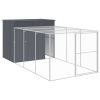 Anthracite Steel Dog House & Run 84 x 180 Inch