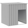 Light Gray Steel Dog House 43 x 40 x 43 Inch