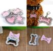 Rhinestone Stainless Steel Pet ID Tags - 3-Pack