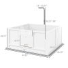 Puppy Whelping Box 41 x 39 Inch with Pig Rails & Door