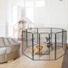 40 Inch 8-Panel Foldable Metal Dog Playpen & Pet Fence