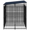 Steel Dog Kennel with Waterproof Roof - 59.5 Sq Ft