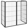 Black Steel Dog Playpen 19.7 x 39.4 Inch Panels
