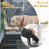 Bamboo Elevated Pet Feeder with 2 Stainless Bowls