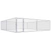 Galvanized Steel Dog Kennel 13.1 x 13.1 Ft Chain-Link