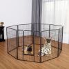 40 Inch 8-Panel Foldable Metal Dog Playpen & Pet Fence