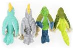 ALL4U Plush Parrot Squeaky Rope Chew Dog Toy