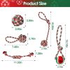 Petjoy 5-Piece Christmas Rope Chew Toy Set