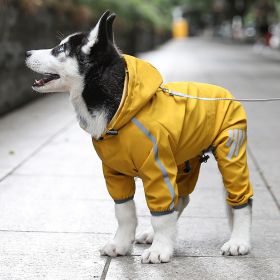 Dog Raincoat With Reflective, Waterproof Dog Rain Jacket With Hood, Leash Hole, Reflective Strap For Small Medium Dogs, Lightweight Puppy Clothes (Option: XXL)