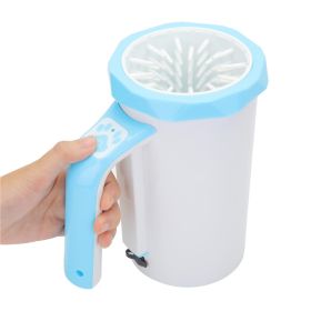 Pet Electric Foot Washing Cup Automatic Foot-washing Machine (Option: White And Blue US)
