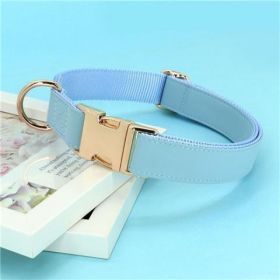 Gold Collar Dog Tag Anti Loss (Option: Water Blue-Usual-L)