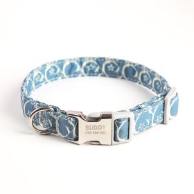 Fashion Cute Simple Pet Dog Collar (Option: Grayish blue-M)